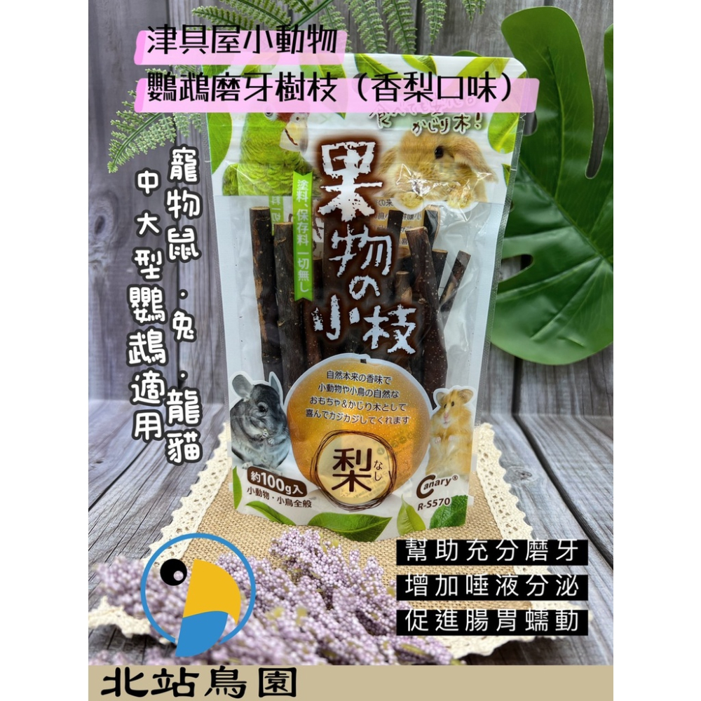 <北站鳥園>津具屋小動物、鸚鵡磨牙樹枝 / 蘋果、蜜桃、香梨 / 鸚鵡、鼠、兔、倉鼠、小動物 / 磨牙用品-細節圖2