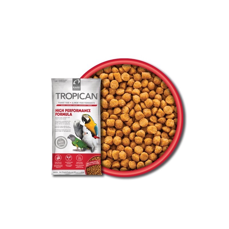 <北站鳥園>（效期2024.01月）哈根 Hari Tropican 鸚鵡高能配方滋養丸4mm / 820g-細節圖3