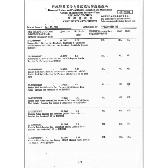 <北站鳥園>美國樂飛寶萃果高齡鳥系列大型鸚鵡 / 284公克-細節圖6