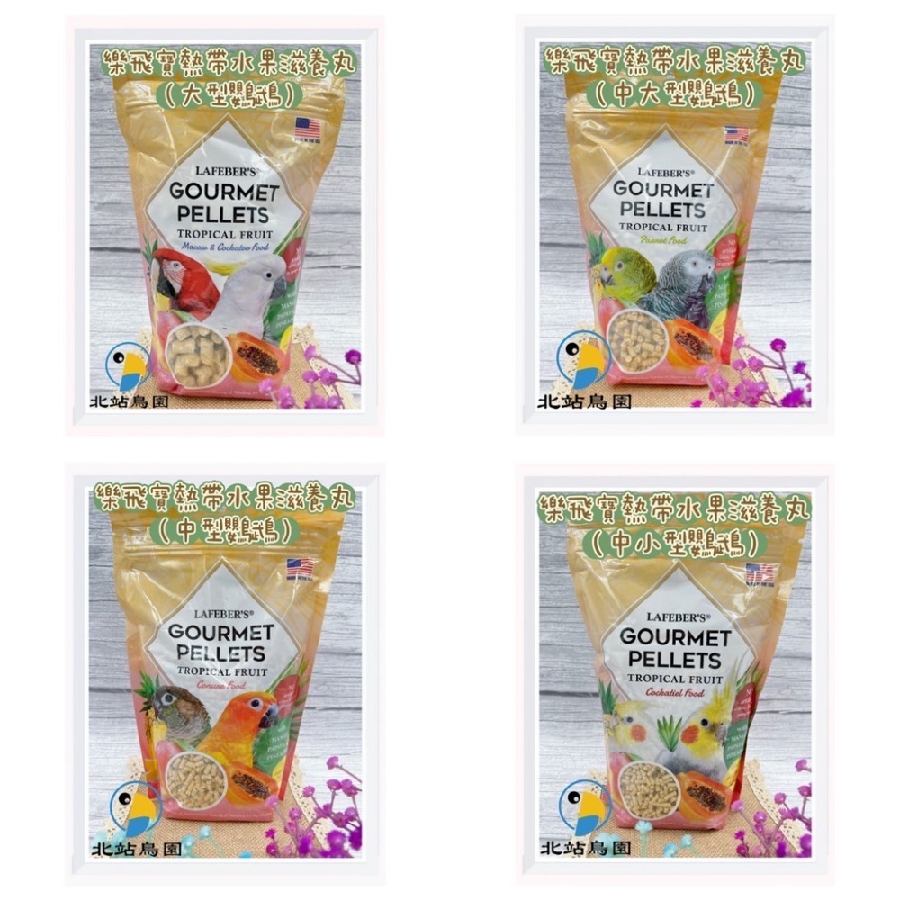 <北站鳥園>樂飛寶熱帶水果滋養丸 / 雀科鳥飼料、文鳥、胡錦 / 453g-細節圖2