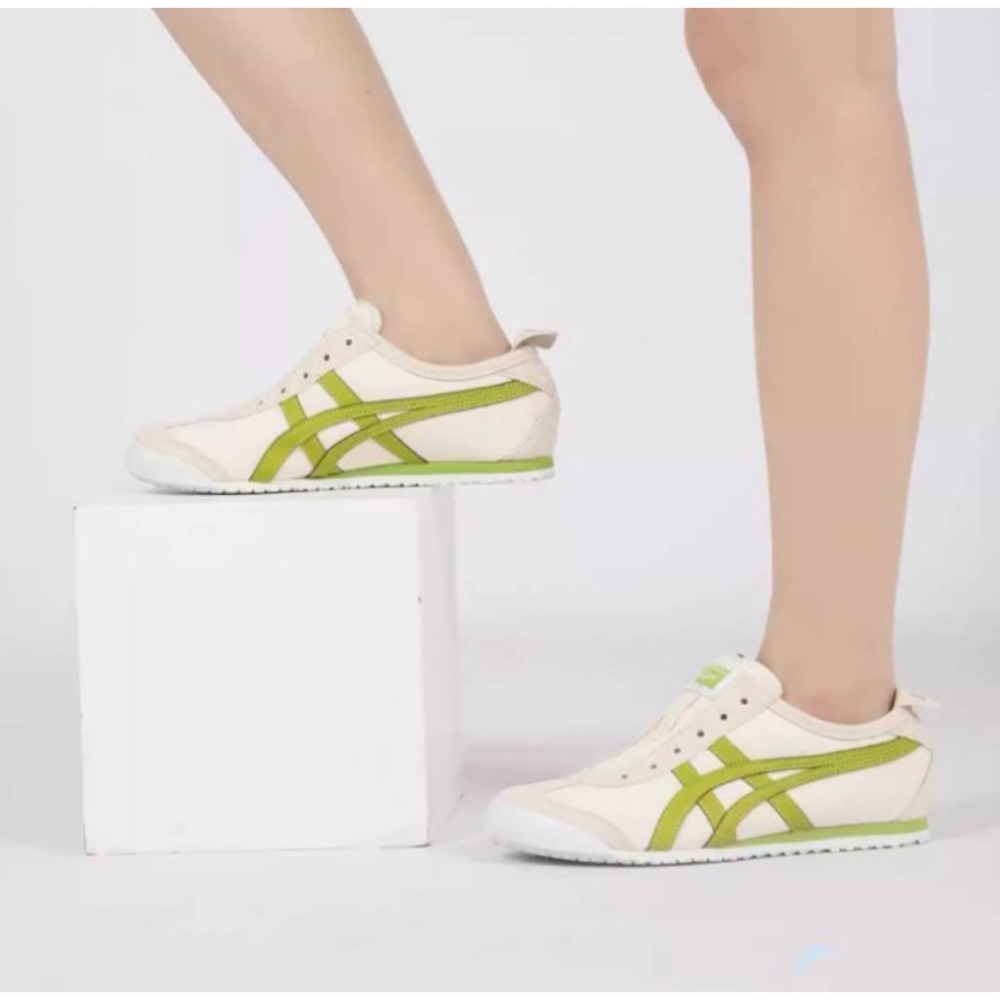 👟Onitsuka Tiger 鬼塚虎-蘋果綠白色 MEXICO 66 休閒鞋 男女通用款-細節圖2