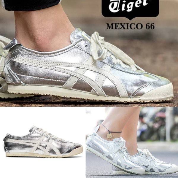 👟Onitsuka Tiger 鬼塚虎-銀色 MEXICO 66 休閒鞋 男女通用款-細節圖2