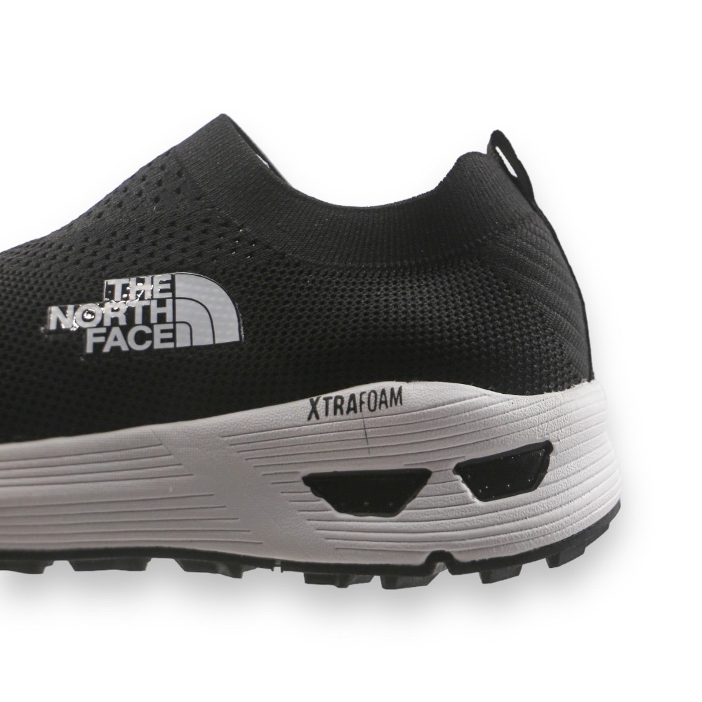 👟The North Face XTRAFOAM 黑色 抓地耐磨輕便休閒鞋/飛織透氣襪子鞋-細節圖5