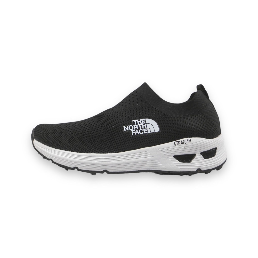 👟The North Face XTRAFOAM 黑色 抓地耐磨輕便休閒鞋/飛織透氣襪子鞋-細節圖6