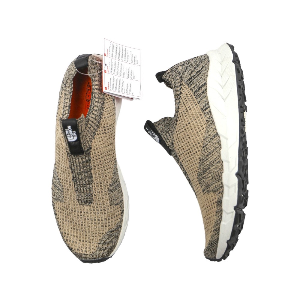 👟The North Face 編織布跑鞋 迷彩棕/沙漠之狐 抓地耐磨輕便休閒鞋/編織透氣襪子鞋 男女通用款-細節圖3