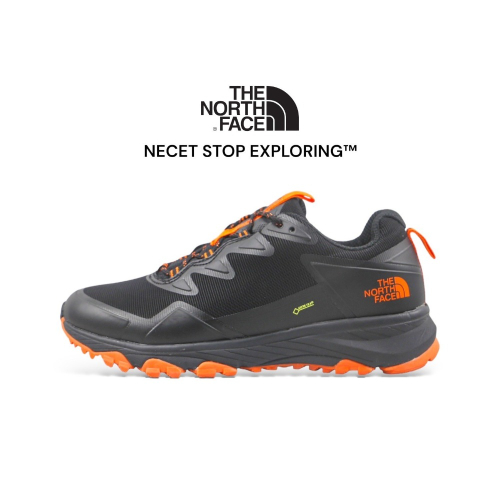 👟The North Face Gore-Tex x Vibram黃金大底防水塗佈戶外機能鞋 黑橘色