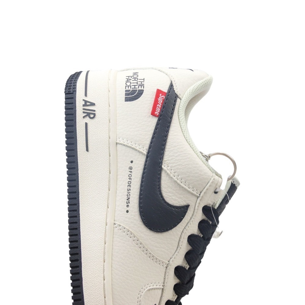 👟Nike AF1 X The North Face X Supreme 空軍1號三方聯名款 米白黑勾-細節圖4