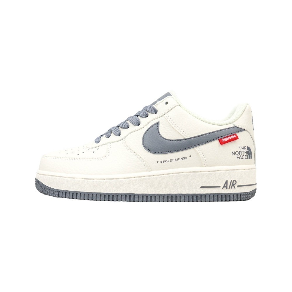 👟Nike AF1 X The North Face X Supreme 空軍1號三方聯名款 米白深灰勾-細節圖3