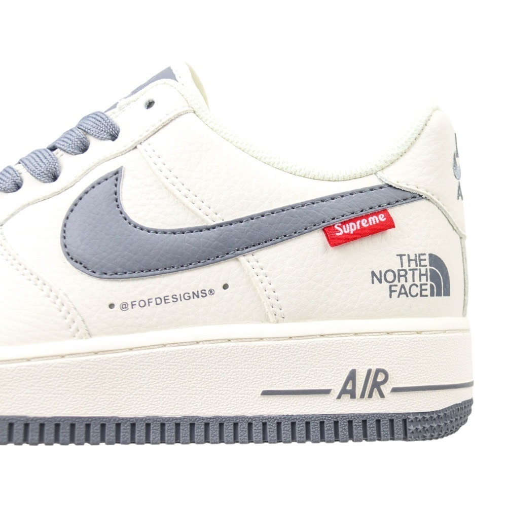 👟Nike AF1 X The North Face X Supreme 空軍1號三方聯名款 米白深灰勾-細節圖4