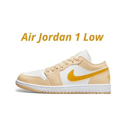 Air Jordan 1 Low 帆船白/淡香草色/黃白色/芒果色/淺橘色DC0774-170 女款鞋