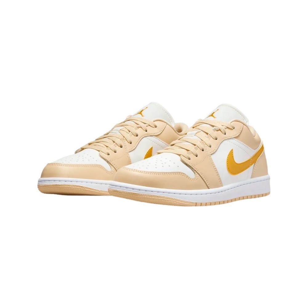 👟Air Jordan 1 Low 帆船白/淡香草色/黃白色/芒果色/淺橘色DC0774-170 女款鞋-細節圖5