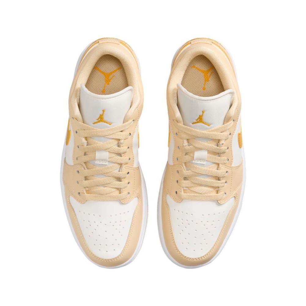 👟Air Jordan 1 Low 帆船白/淡香草色/黃白色/芒果色/淺橘色DC0774-170 女款鞋-細節圖6