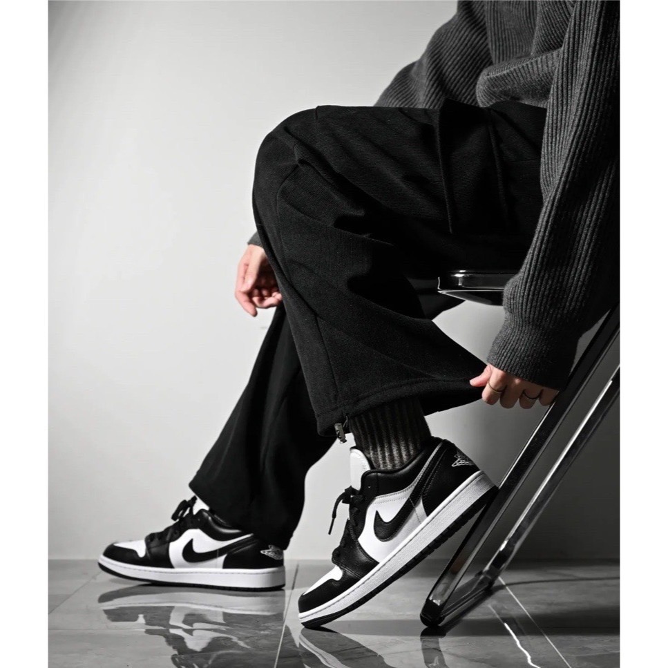 👟Air Jordan 1 Low 白黑色/黑白熊貓/黑邊白底DC0774-101 女款鞋-細節圖2