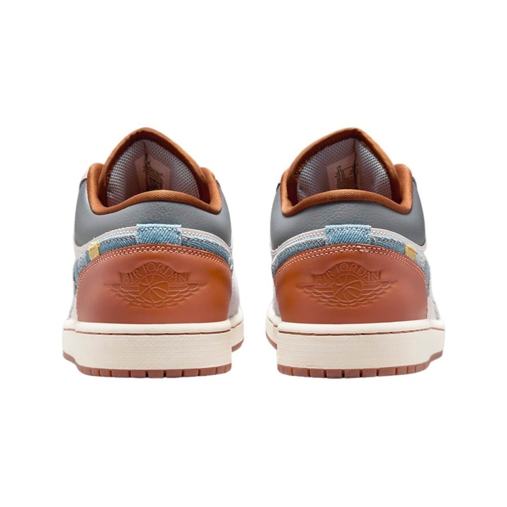 👟Air Jordan 1 Low SE 椰奶/琥珀棕色/星光藍/灰棕邊白底/灰棕白FZ5042-041-細節圖9