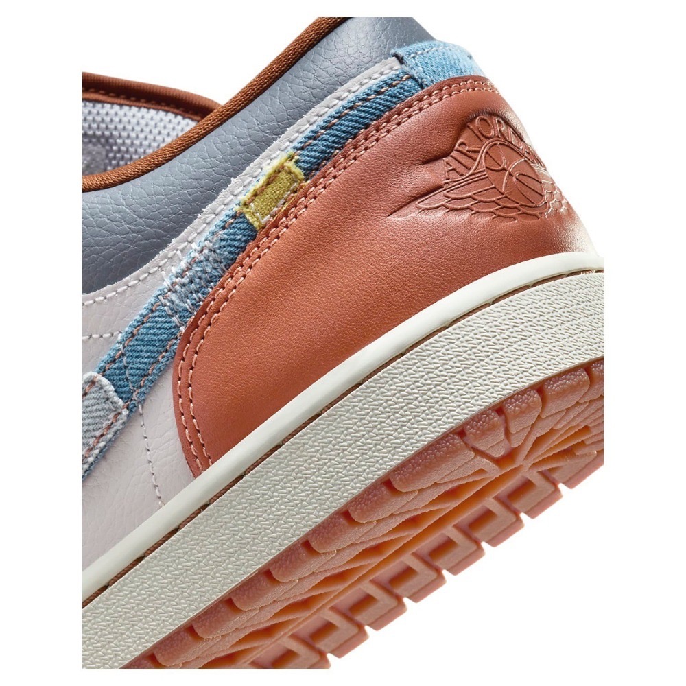 👟Air Jordan 1 Low SE 椰奶/琥珀棕色/星光藍/灰棕邊白底/灰棕白FZ5042-041-細節圖11
