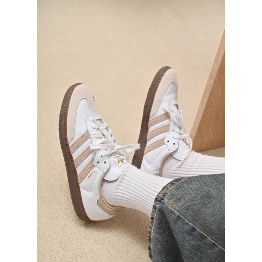 👟adidas Originals SAMBA OG 卡布奇諾/白奶茶/咖啡 /大地色/焦糖底/皮革/麂皮-細節圖2
