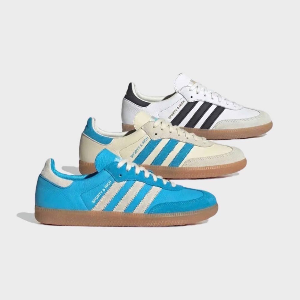 👟adidas Originals SAMBA OG x Sporty&Rich 聯名款 白底黑線條-細節圖4