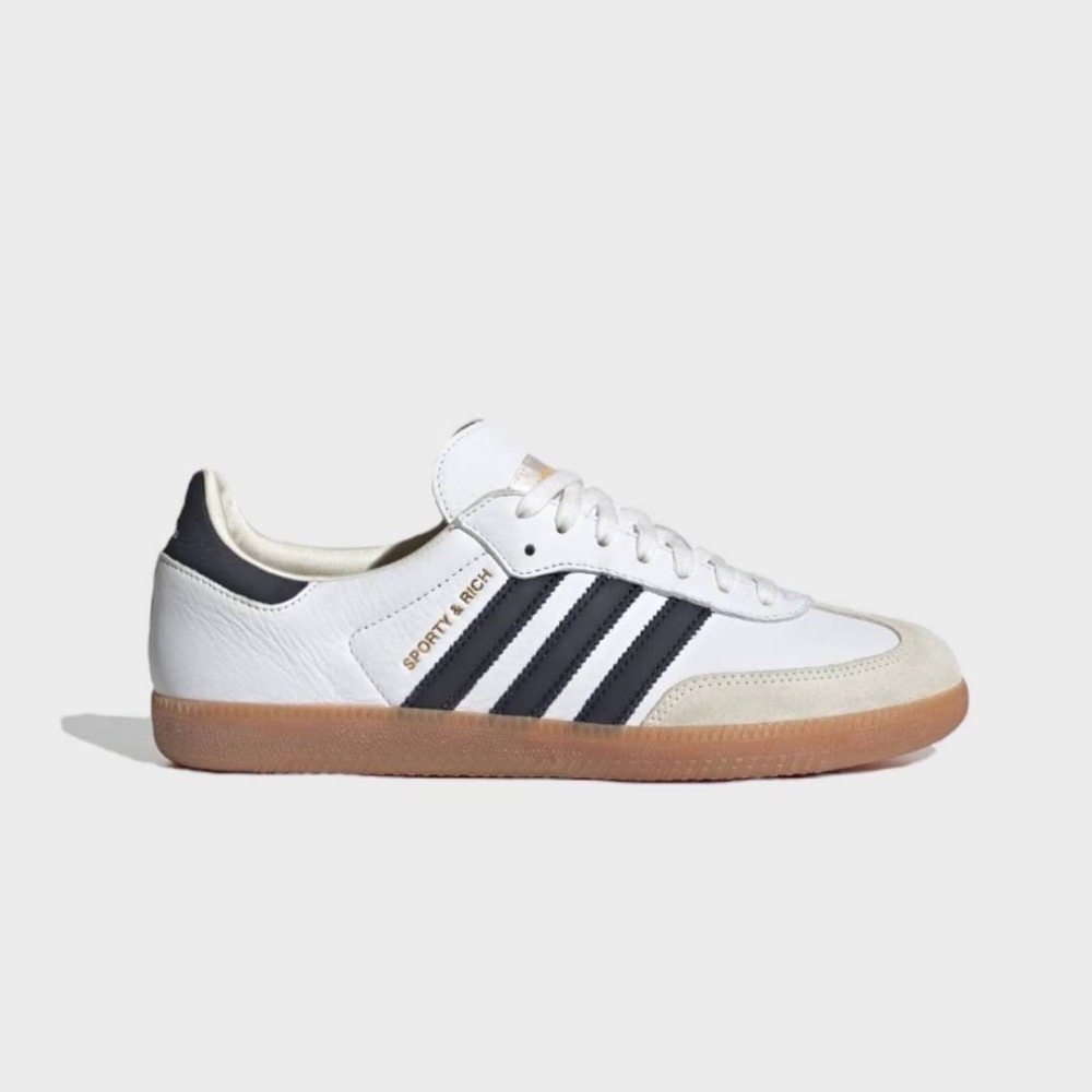 👟adidas Originals SAMBA OG x Sporty&Rich 聯名款 白底黑線條-細節圖5