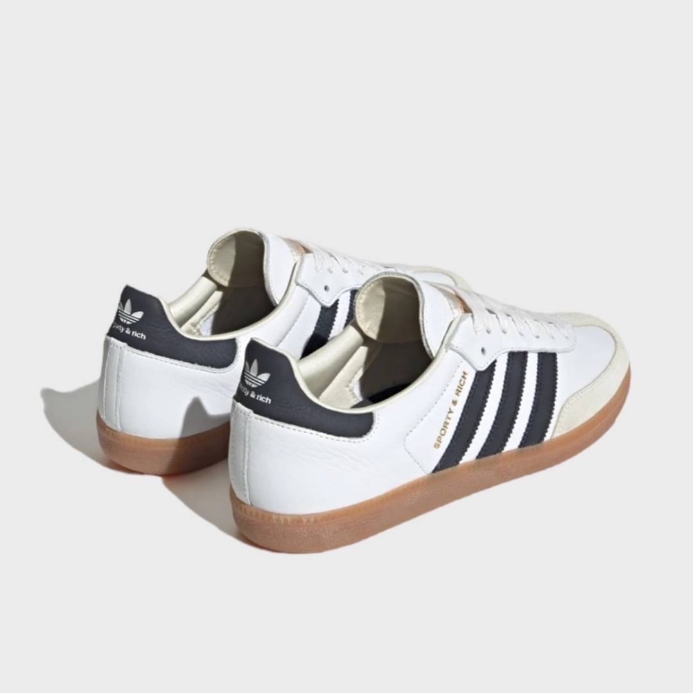 👟adidas Originals SAMBA OG x Sporty&Rich 聯名款 白底黑線條-細節圖8