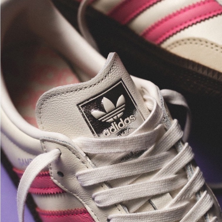 👟adidas Originals SAMBA OG 白粉色/粉紅色/白色/咖啡底 IG1962 女款鞋-細節圖7