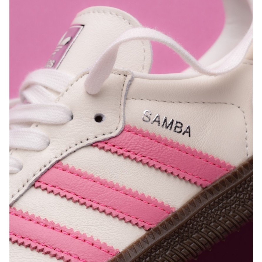 👟adidas Originals SAMBA OG 白粉色/粉紅色/白色/咖啡底 IG1962 女款鞋-細節圖8