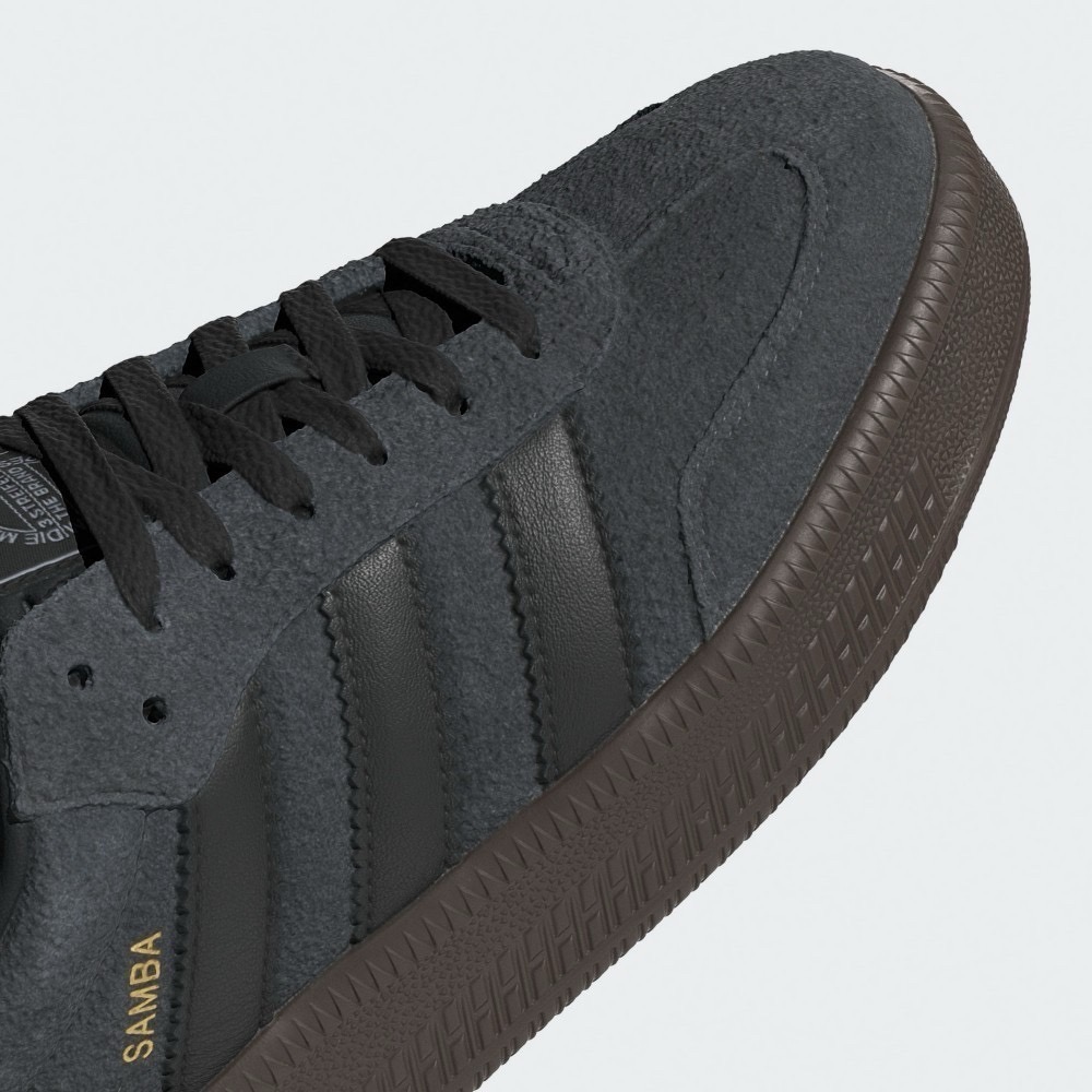 👟adidas SAMBA XLG 炭黑色/鐵灰色/黑色/咖啡底/厚底 ID3201 男女通用款-細節圖6