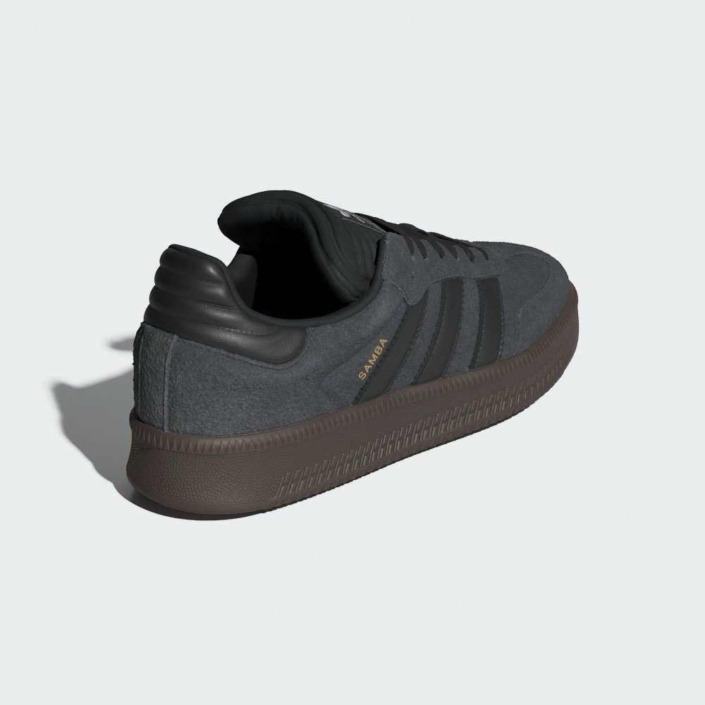 👟adidas SAMBA XLG 炭黑色/鐵灰色/黑色/咖啡底/厚底 ID3201 男女通用款-細節圖7