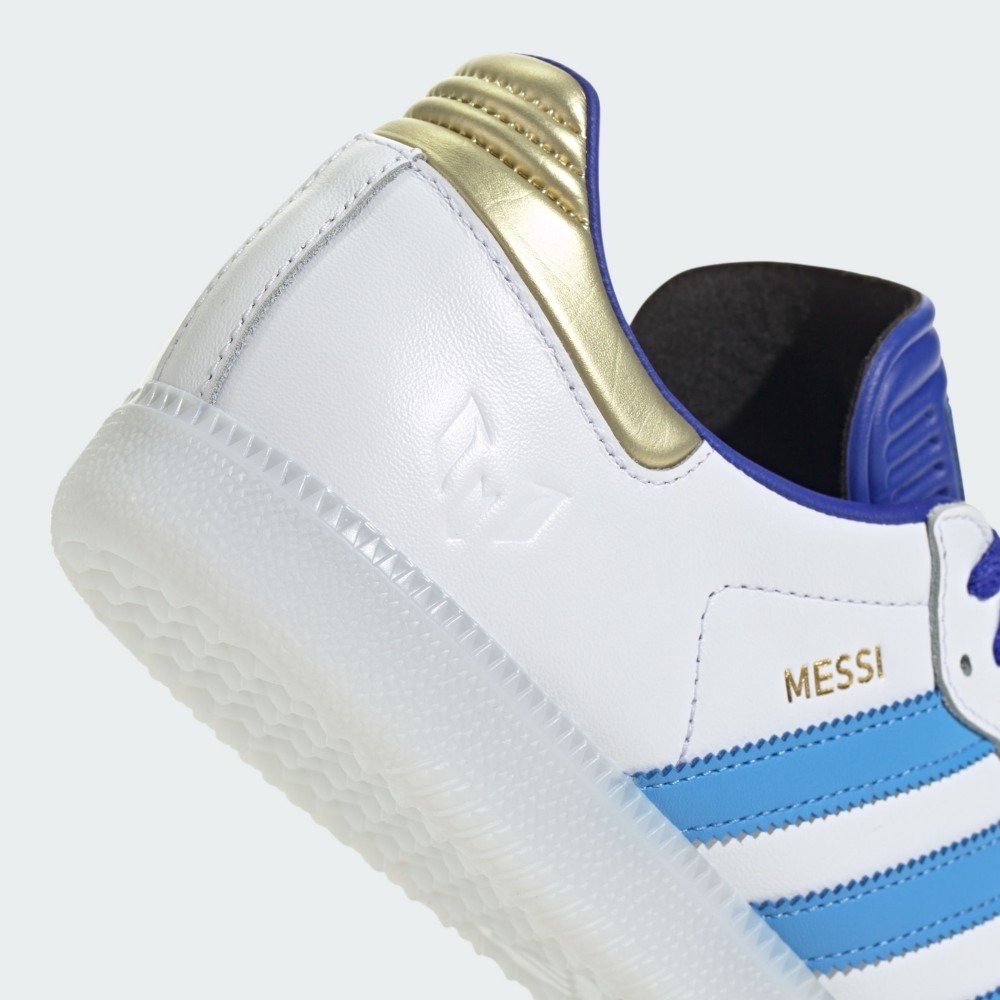 👟adidas SAMBA X MESSI 聯名款 深淺藍白色/寶藍色/淺藍色/白色/白底 ID3550 男女通用款-細節圖9