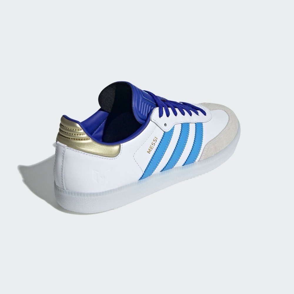 👟adidas SAMBA X MESSI 聯名款 深淺藍白色/寶藍色/淺藍色/白色/白底 ID3550 男女通用款-細節圖10