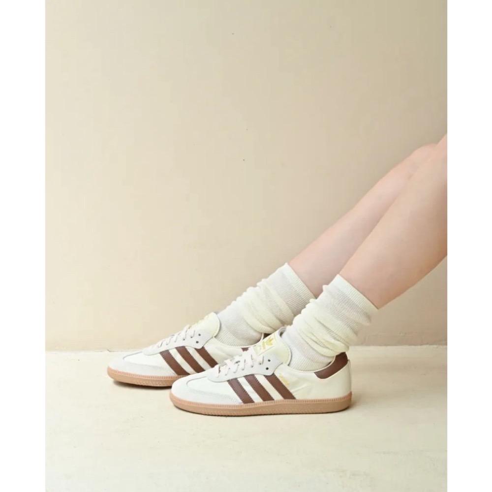👟adidas SAMBA OG 米白棕/米白色/棕色/焦糖底 男女通用款鞋 運動休閒鞋-細節圖2