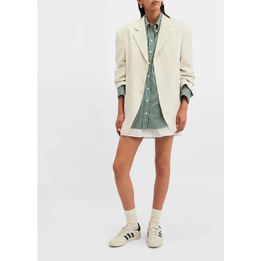 👟adidas * PHARRELL WILLIAMS 聯名款 HUMANRACE SAMBA 黑米白色/黑色/米白色-細節圖2