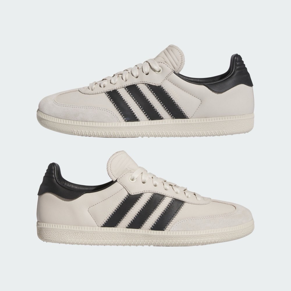👟adidas * PHARRELL WILLIAMS 聯名款 HUMANRACE SAMBA 黑米白色/黑色/米白色-細節圖10