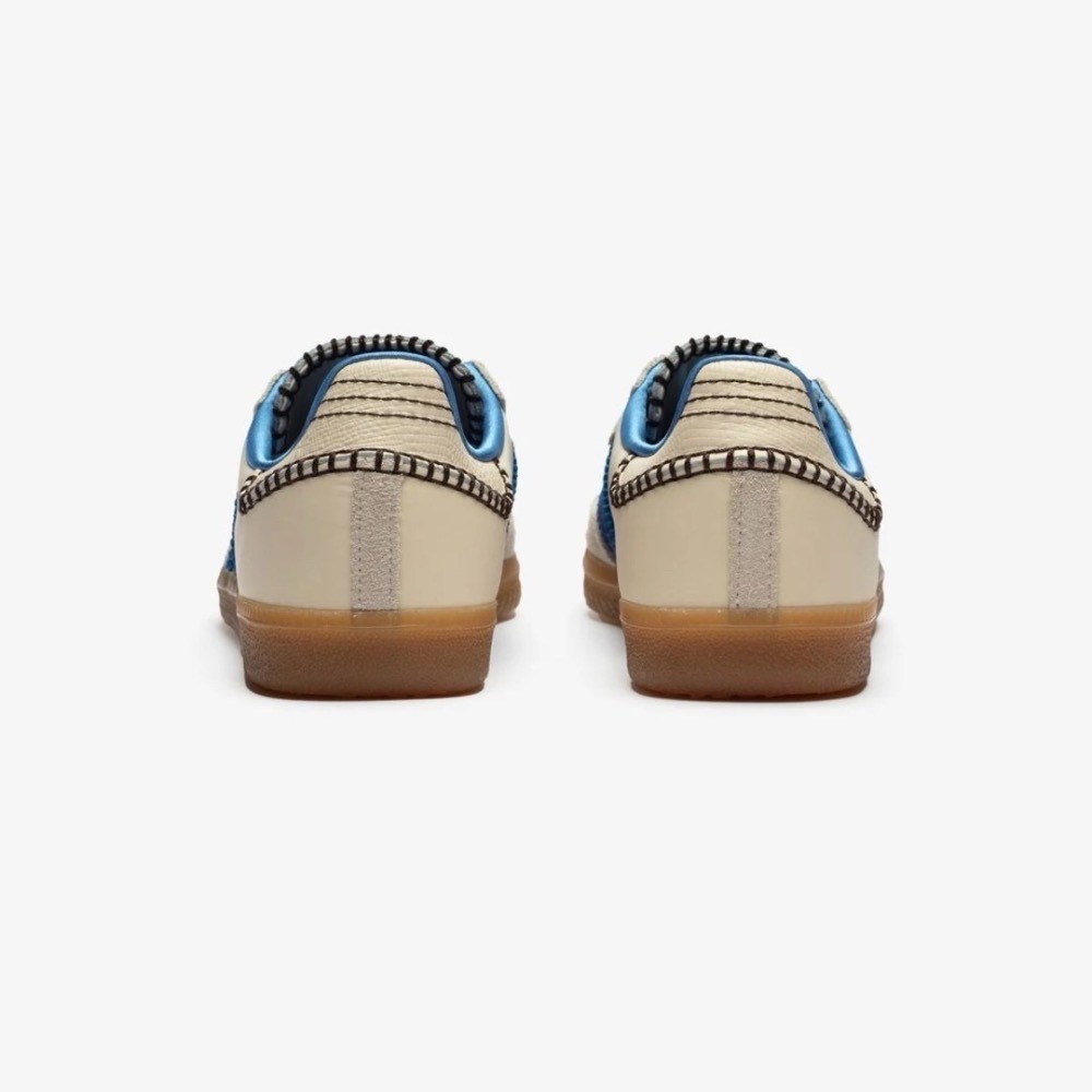 👟Adidas Originals x Wales Bonner Nylon Samba 聯名款 米藍色/焦糖底/皇家-細節圖5