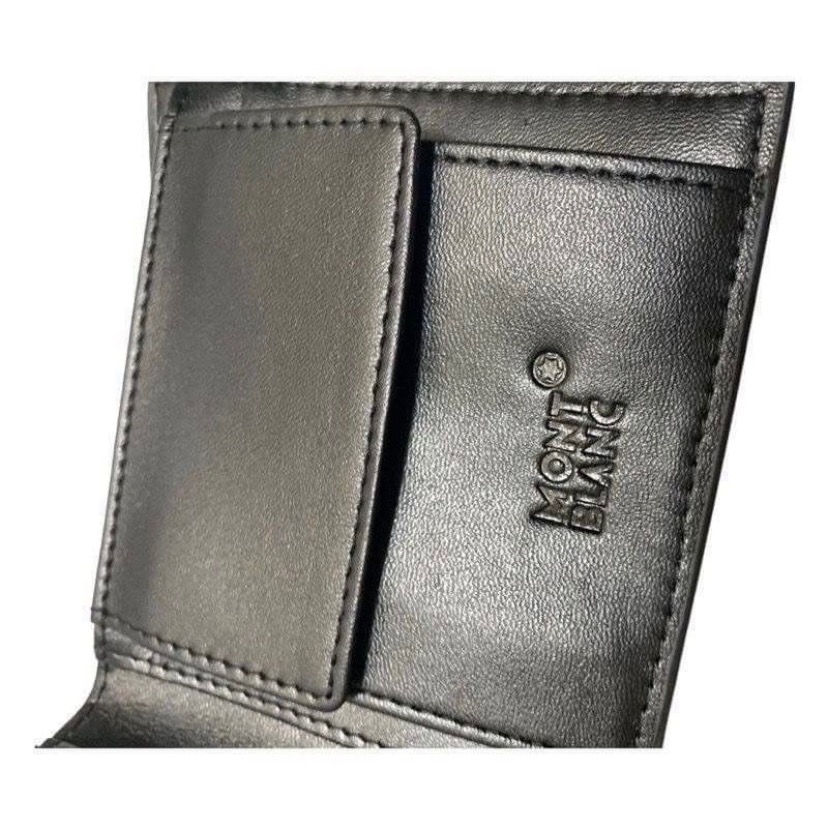 👜Montblanc 萬寶龍 Sartorial匠心系列 牛皮十字紋短夾-細節圖7