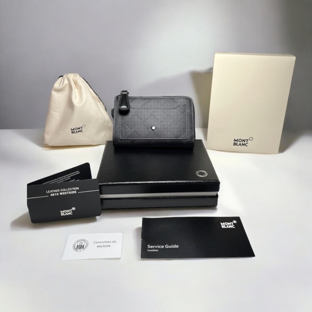 👜MONTBLANC萬寶龍 EXTREME 風尚系列 3.0 鑰匙收納包4卡式Black 黑色 防刮材質小錢包/小包/-細節圖10