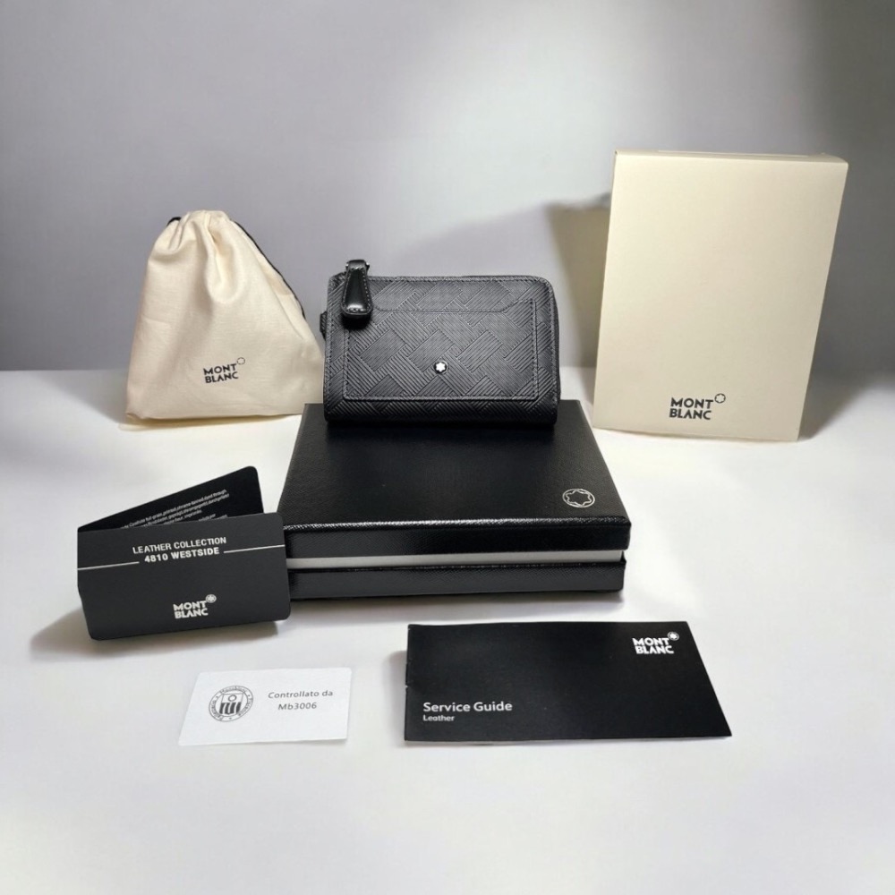 👜MONTBLANC萬寶龍 EXTREME 風尚系列 3.0 鑰匙收納包4卡式Black 黑色 防刮材質小錢包/小包/-細節圖10