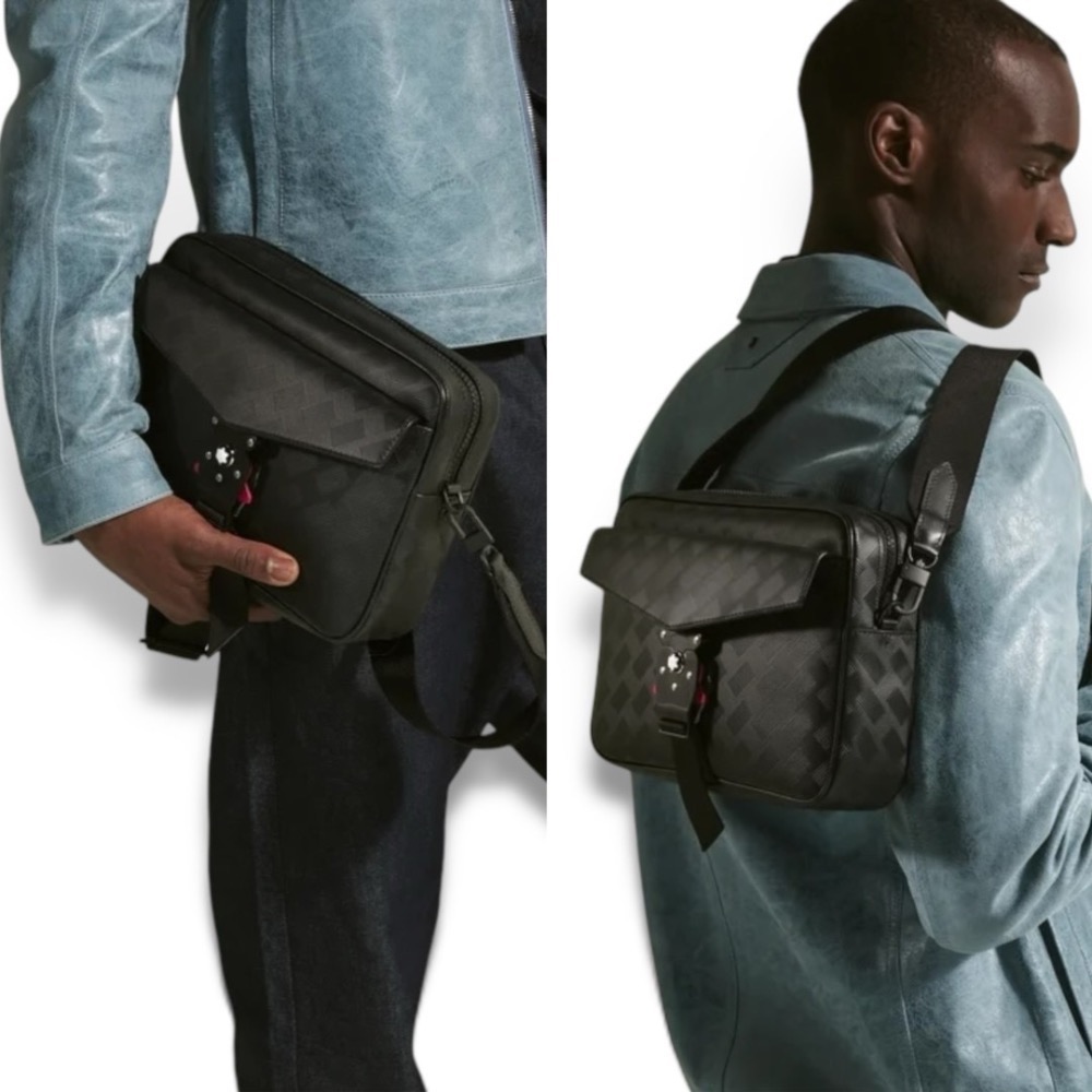 👜MONTBLANC 萬寶龍EXTREME 風尚系列 3.0 信差包 設有 M LOCK 4810 鎖扣 Black-細節圖3