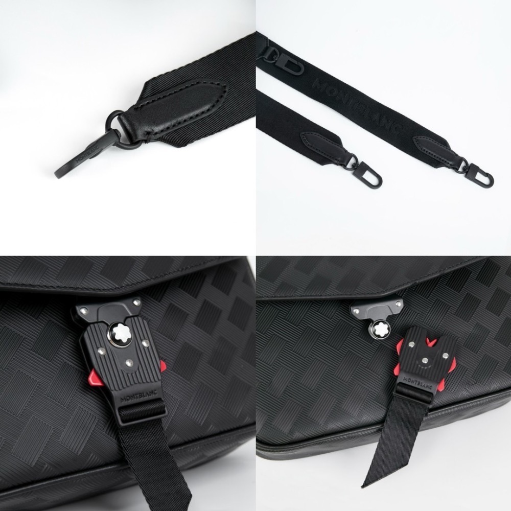 👜MONTBLANC 萬寶龍EXTREME 風尚系列 3.0 信差包 設有 M LOCK 4810 鎖扣 Black-細節圖9