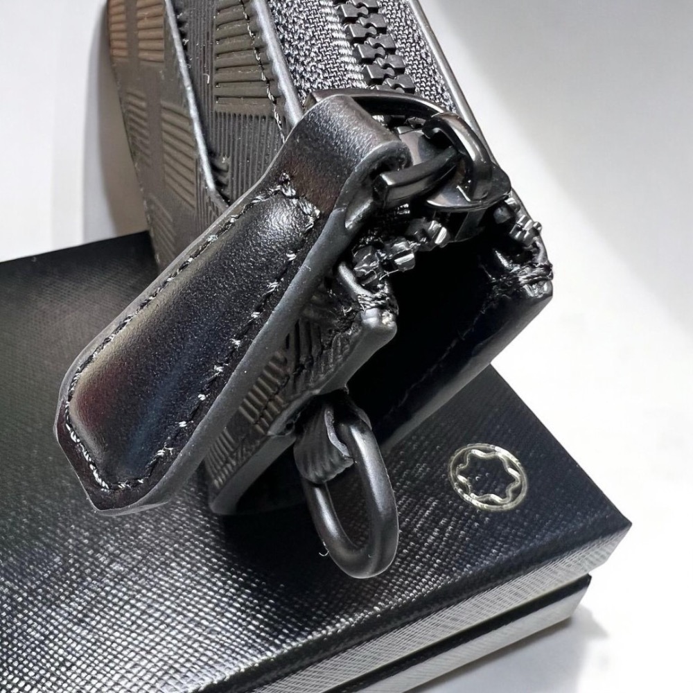 👜MONTBLANC萬寶龍 EXTREME 風尚系列 3.0 鑰匙收納包4卡式Black 黑色 防刮材質小錢包-細節圖8