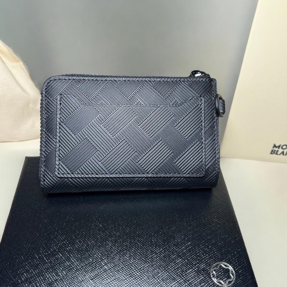 👜MONTBLANC萬寶龍 EXTREME 風尚系列 3.0 鑰匙收納包4卡式Black 黑色 防刮材質小錢包-細節圖11