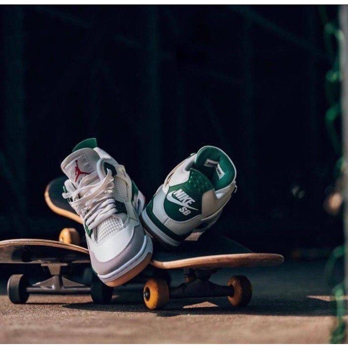 👟Nike SB x Air Jordan 4  “Pine Green” 松樹綠/白綠色 DR5415-103-細節圖4