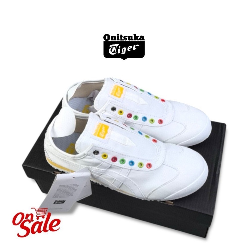 👟Onitsuka Tiger 鬼塚虎彈性無鞋帶一腳穿脫平底鞋/休閒鞋/帆布鞋｜Outlet｜清倉特賣｜過季出清-細節圖2