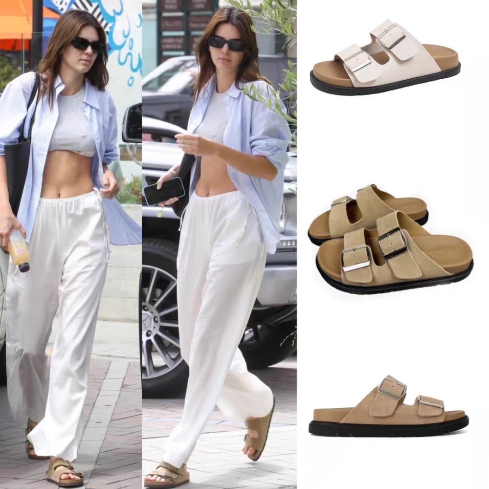 🩴BIRKENSTOCK 勃肯鞋 EVA外穿雙扣平底鞋｜防水｜防滑｜超輕｜沙灘鞋｜情侶款鞋｜涼鞋｜拖鞋-細節圖9