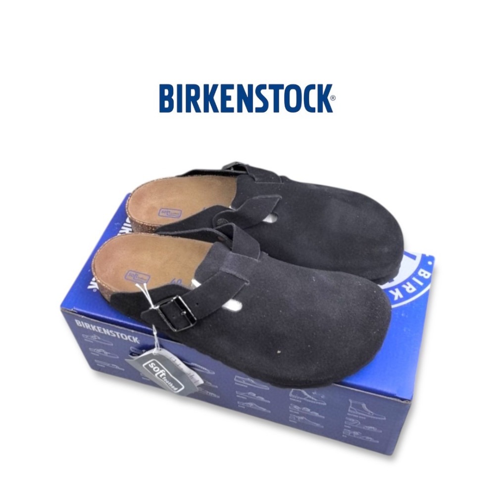 🩴BIRKENSTOCK 勃肯鞋 波士頓軟木真皮反毛皮半包拖鞋｜半包式涼鞋｜包頭｜護腳｜足跡舒適鞋｜情侶款鞋｜麂皮面｜-細節圖6