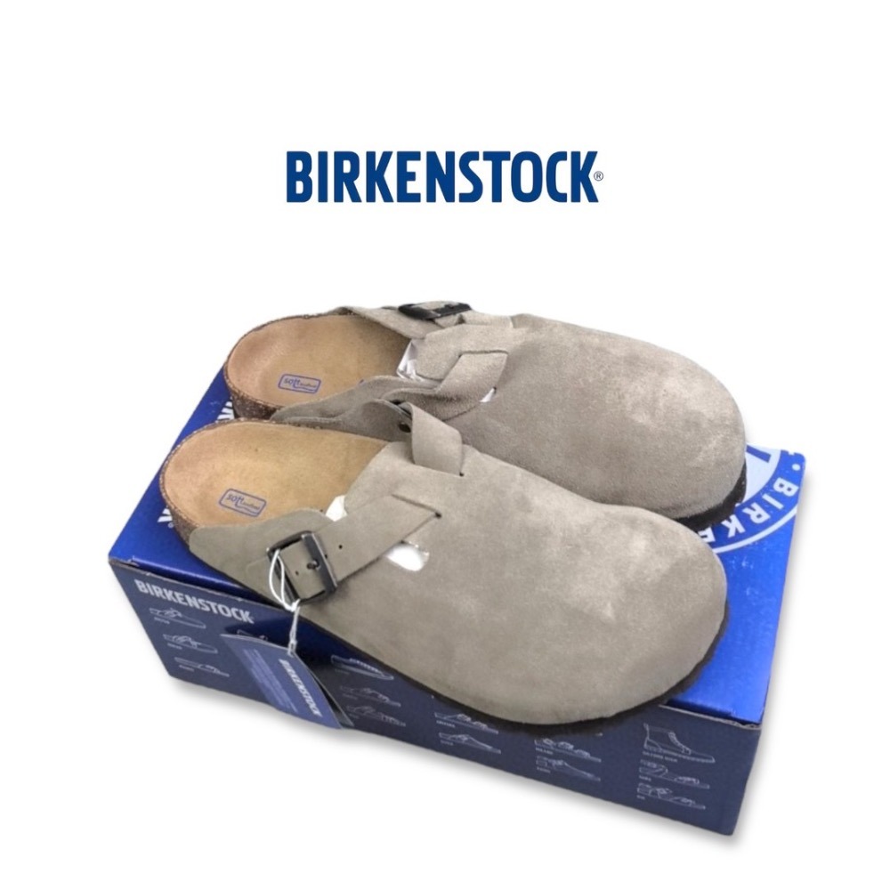 🩴BIRKENSTOCK 勃肯鞋 波士頓軟木真皮反毛皮半包拖鞋｜半包式涼鞋｜包頭｜護腳｜足跡舒適鞋｜情侶款鞋｜麂皮面｜-細節圖7