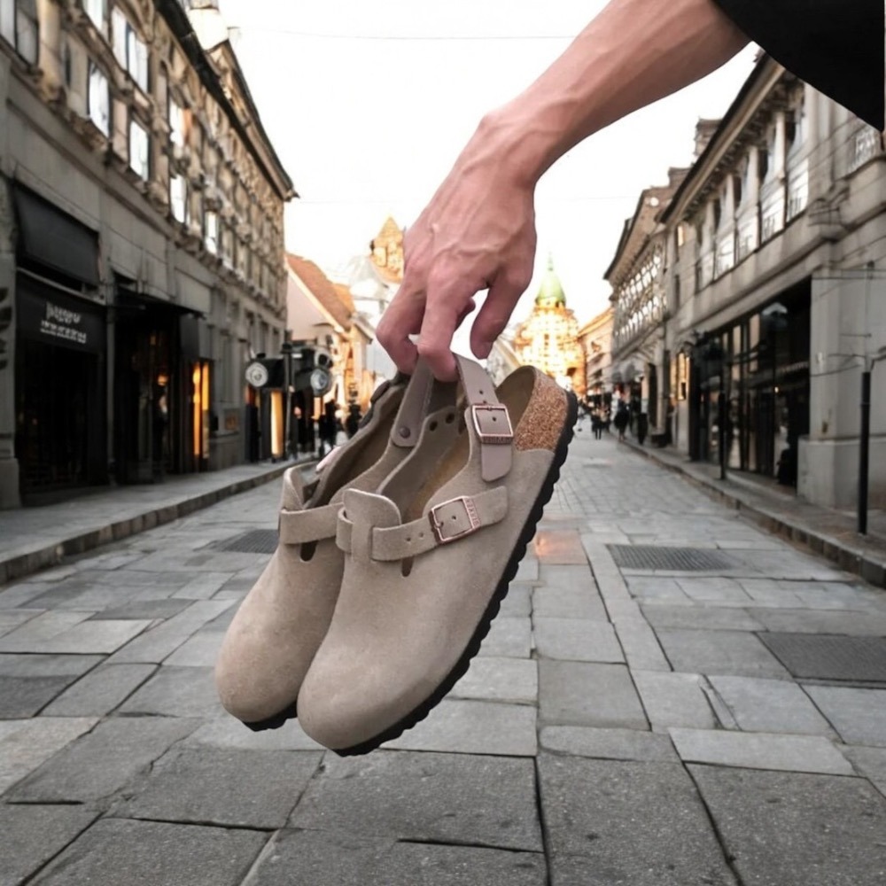 🩴BIRKENSTOCK 勃肯鞋 波士頓軟木真皮反毛皮半包拖鞋｜半包式涼鞋｜包頭｜護腳｜足跡舒適鞋｜情侶款鞋｜麂皮面｜-細節圖8