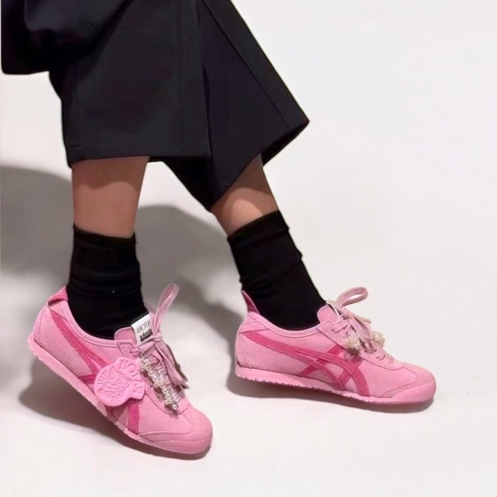 👟Onitsuka Tiger 鬼塚虎MEXICO 66™ x PATOU聯名款平底運動鞋｜棉花糖色｜亮玫瑰色｜墨西哥-細節圖9