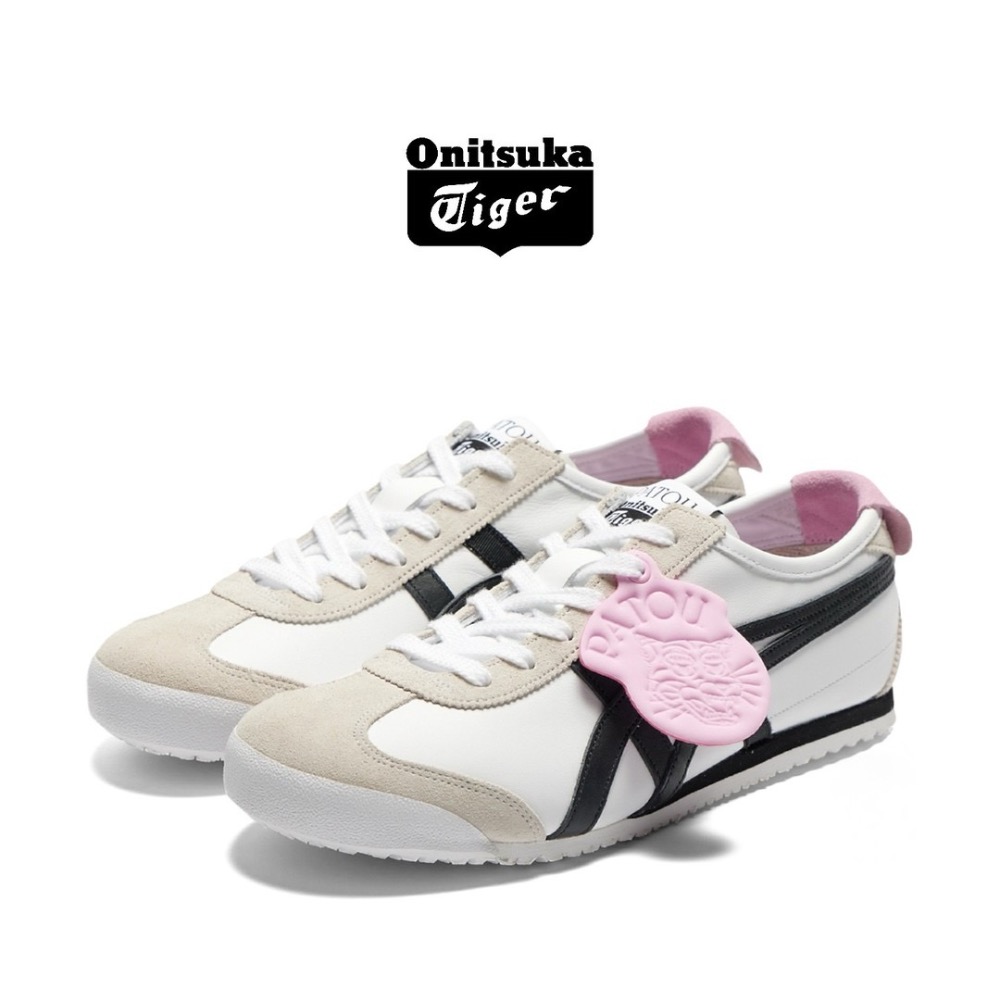👟Onitsuka Tiger 鬼塚虎MEXICO 66™ x PATOU聯名款平底運動鞋｜白黑粉｜墨西哥｜德訓鞋-細節圖3