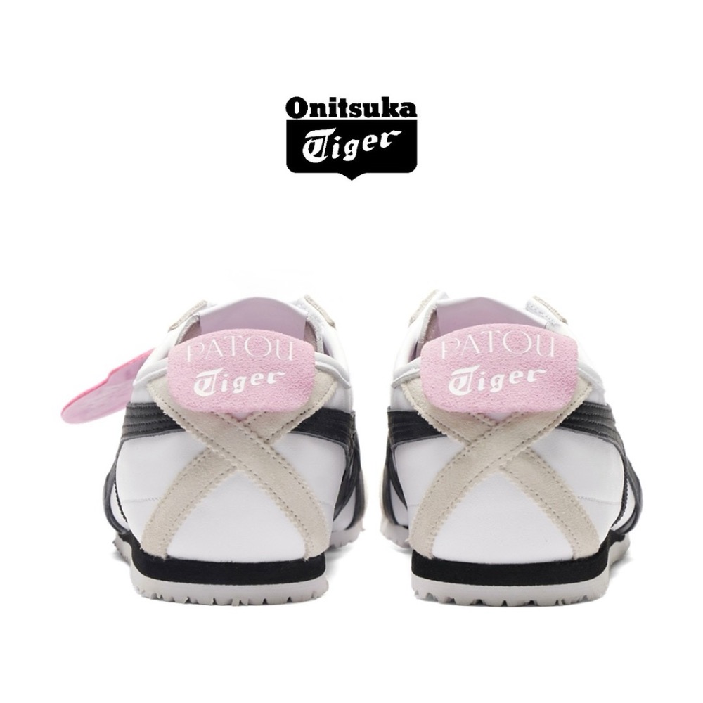 👟Onitsuka Tiger 鬼塚虎MEXICO 66™ x PATOU聯名款平底運動鞋｜白黑粉｜墨西哥｜德訓鞋-細節圖6