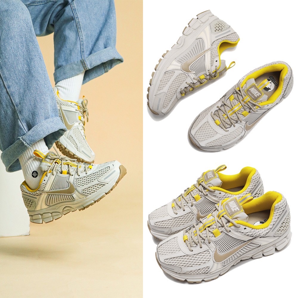 👟NIKE Zoom Vomero 5 Light Bone Yellow骨白黃色｜淺灰黃｜灰黃｜燕麥牛奶｜運動鞋-細節圖4